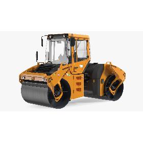 Articulated Tandem Vibratory Road Roller Rigged 3D model